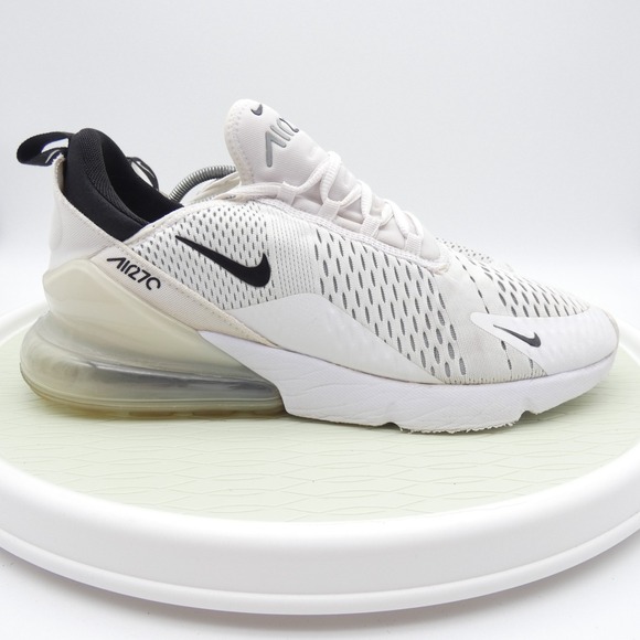 Nike Air Max 270 AH8050-100 Mens US 12 Running Shoes White Black Mesh Sneakers - Picture 3 of 11